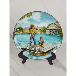 Huckleberry Film American Classics 9 1/4" Porcelain Year 1983 Wall Decor Plate